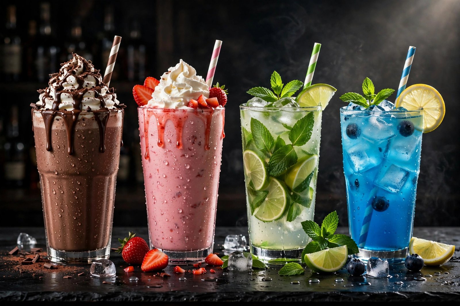 Cold bar - shakes and mojitos
